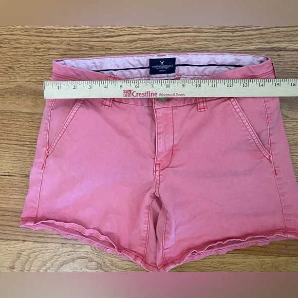 American Eagle Outfitters Shorts Women’s Sz 6 Pink /Salmon Stretch Midi Pockets - Picture 9 of 10